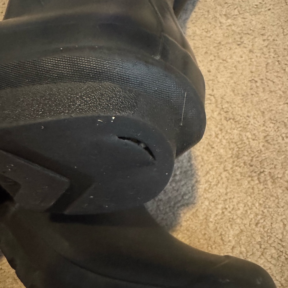 Hunter Original Tall Boots Matte Black w/ fleece liners SEE PHOTOS - Picture 10 of 11